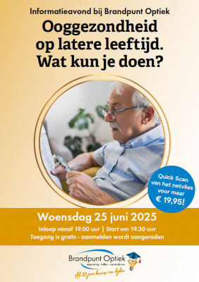 Informatieavond 'Ooggezondheid op latere leeftijd.' 25 juni 2025